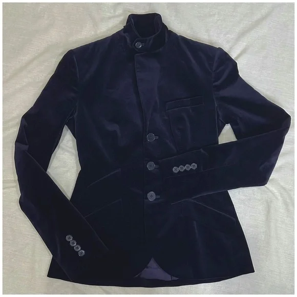 Ralph Lauren Black Label Velvet Equestrian Style Jacket - Picture 7 of 14